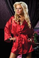 M/LSatin Mid Length Robe - Red STM-9282X